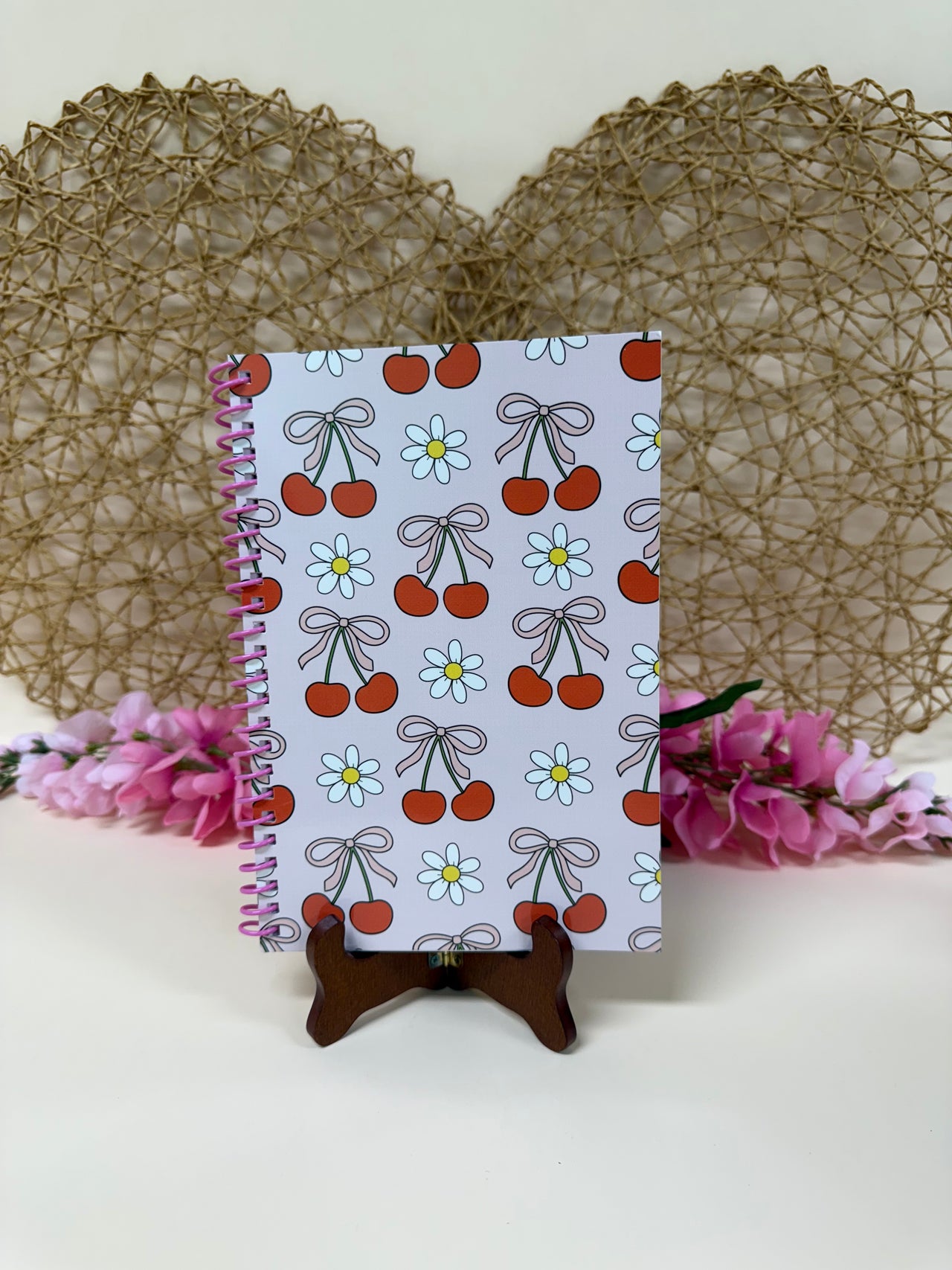 Cherries & bows notebook