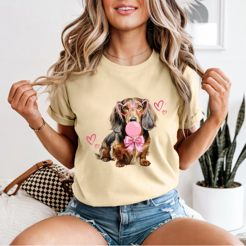 Dachshund Bubblegum Tee