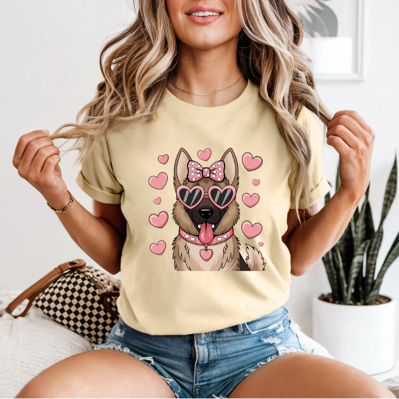 Coquette German Shepherd Tee
