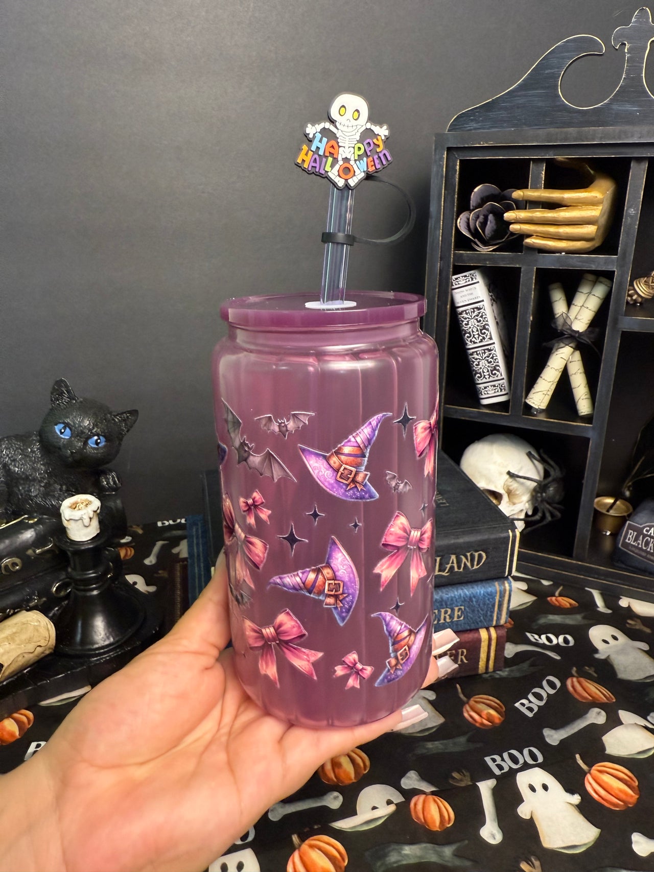 Witch hat Coquette colorful 16oz can shape