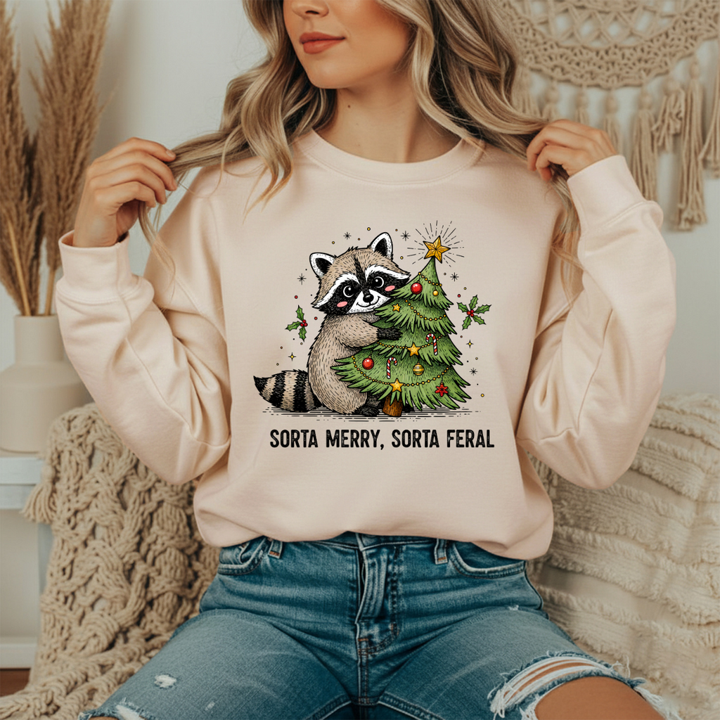 Sorta Merry sorta feral crewneck