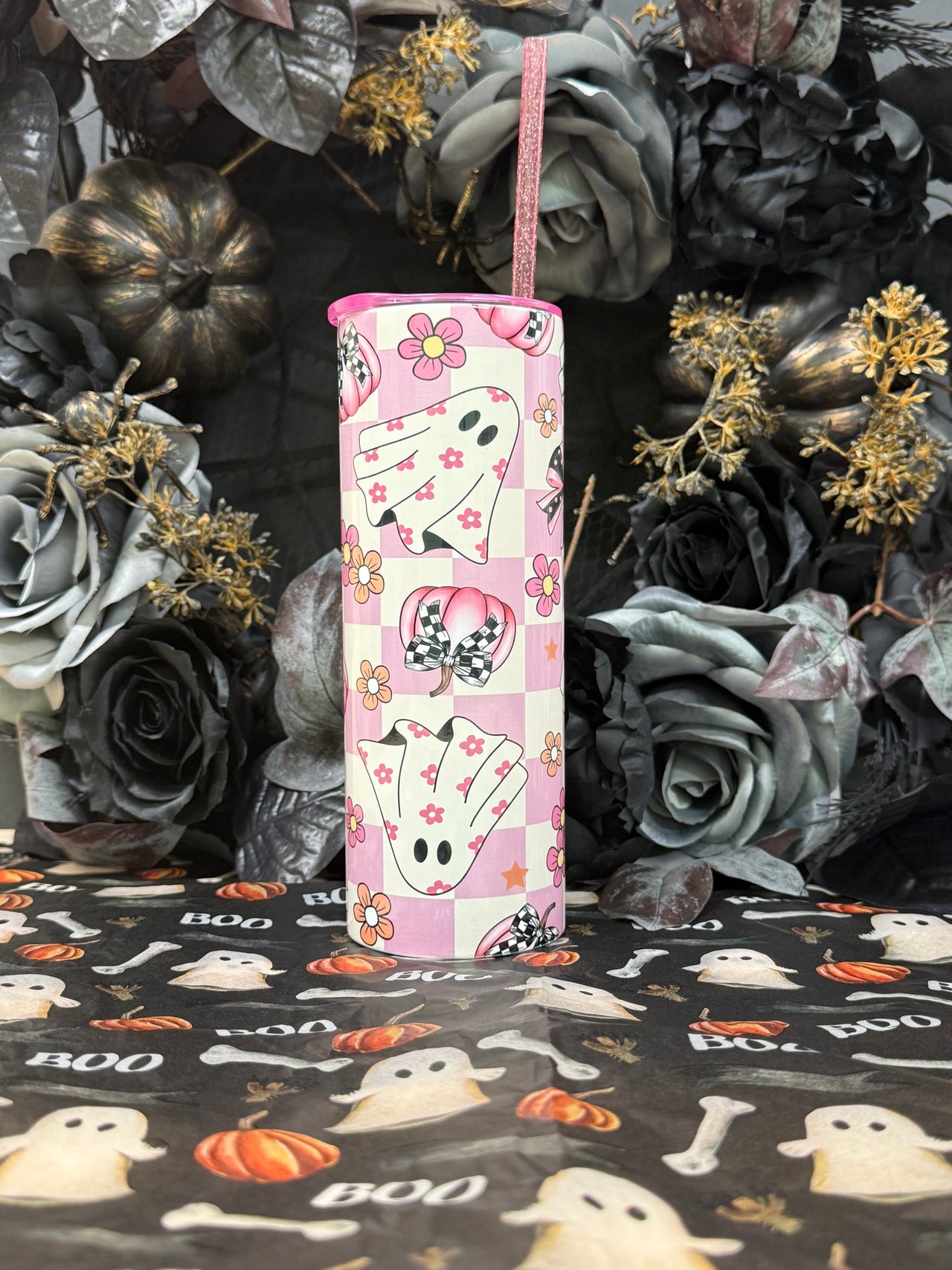 Pink retro ghost