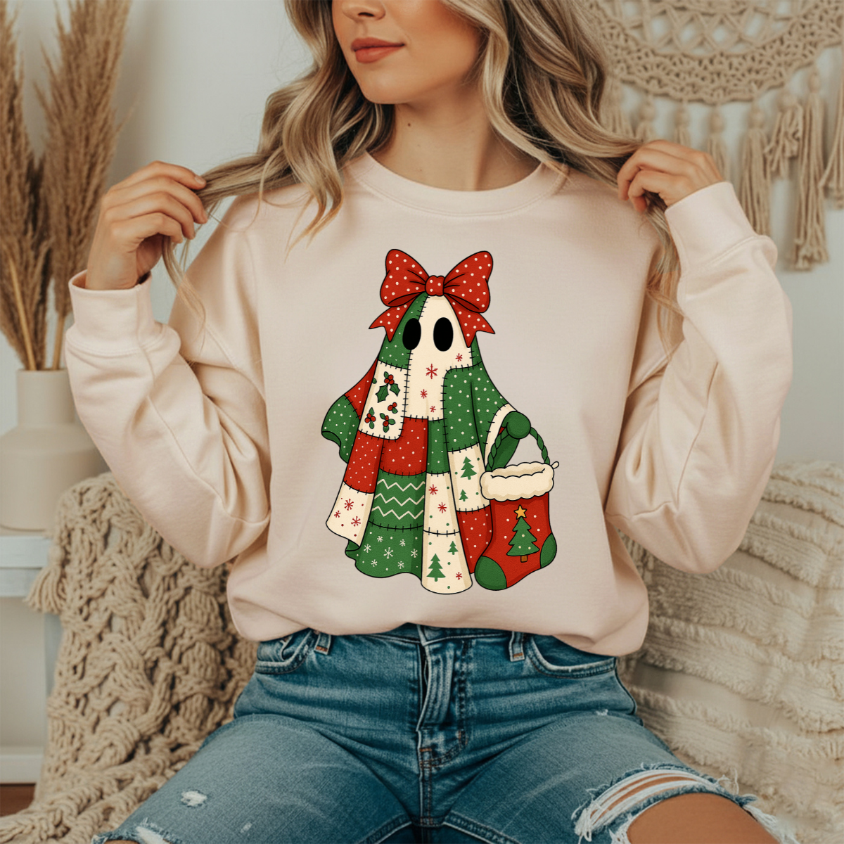 Christmas Patch ghoul crewneck
