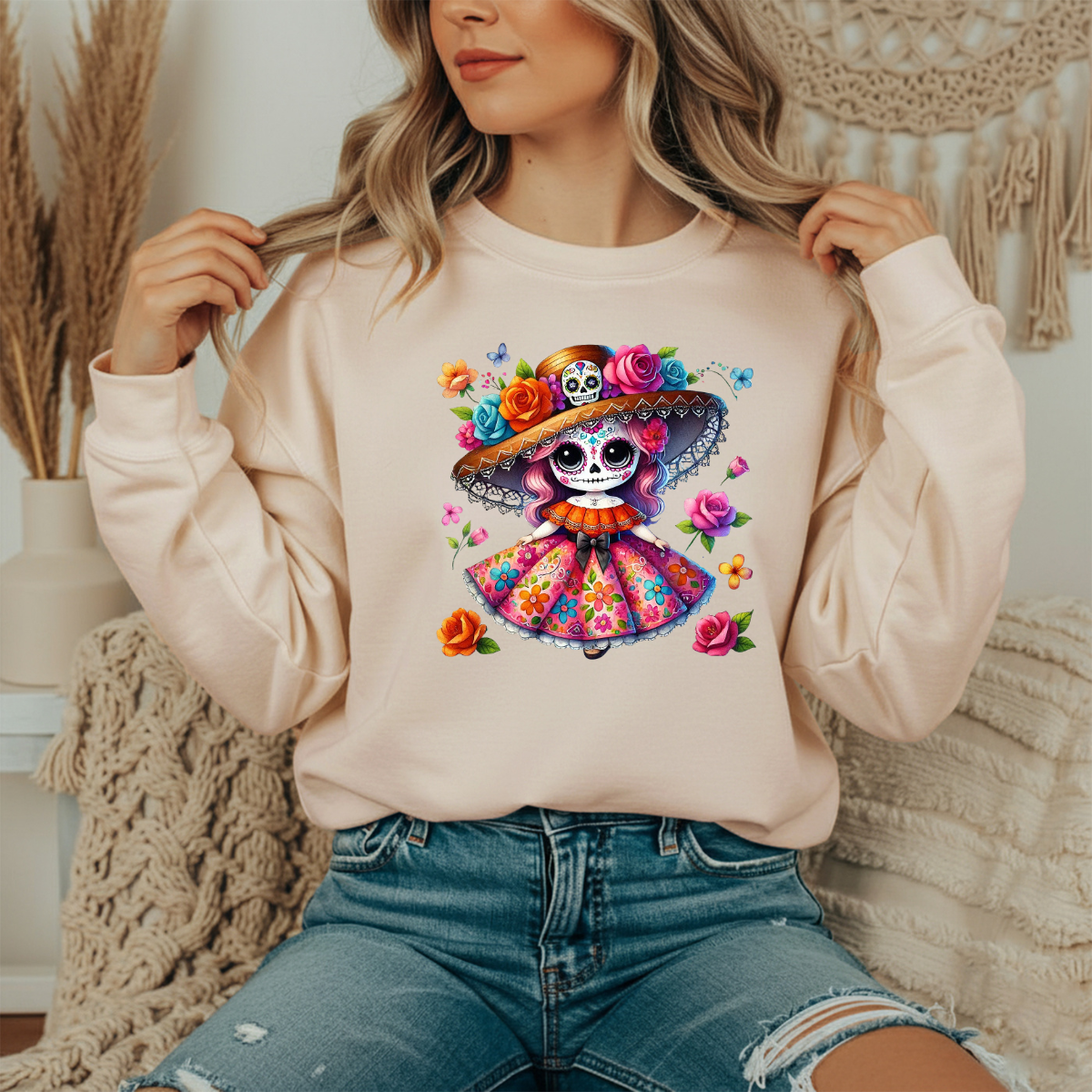 Cute Catrina Crewneck