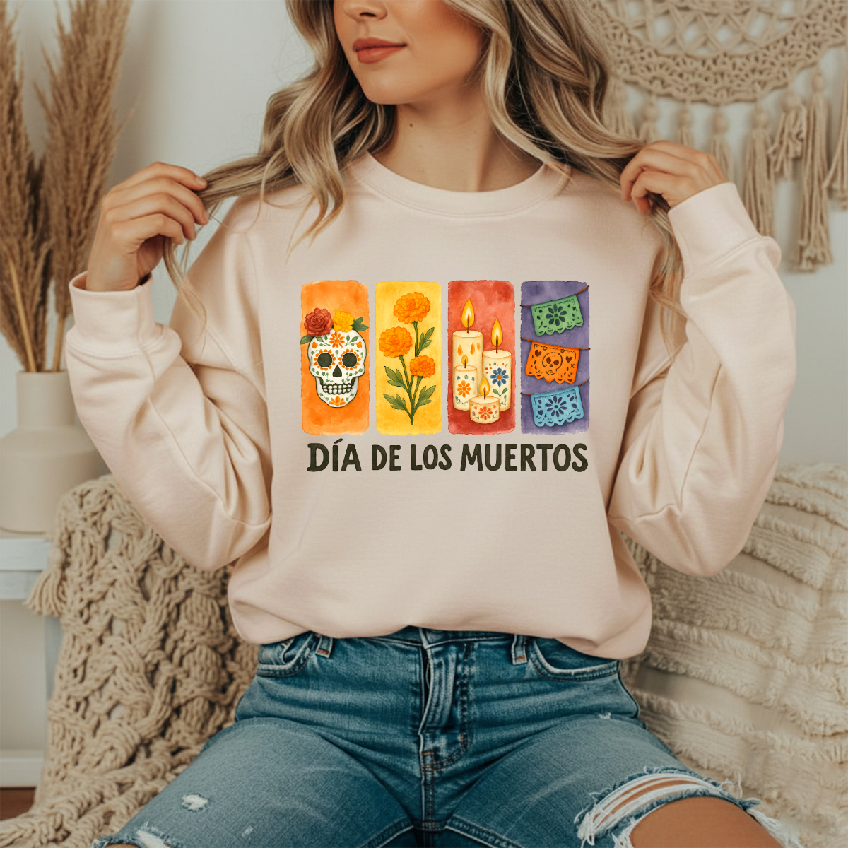 Día de los muertos crewneck