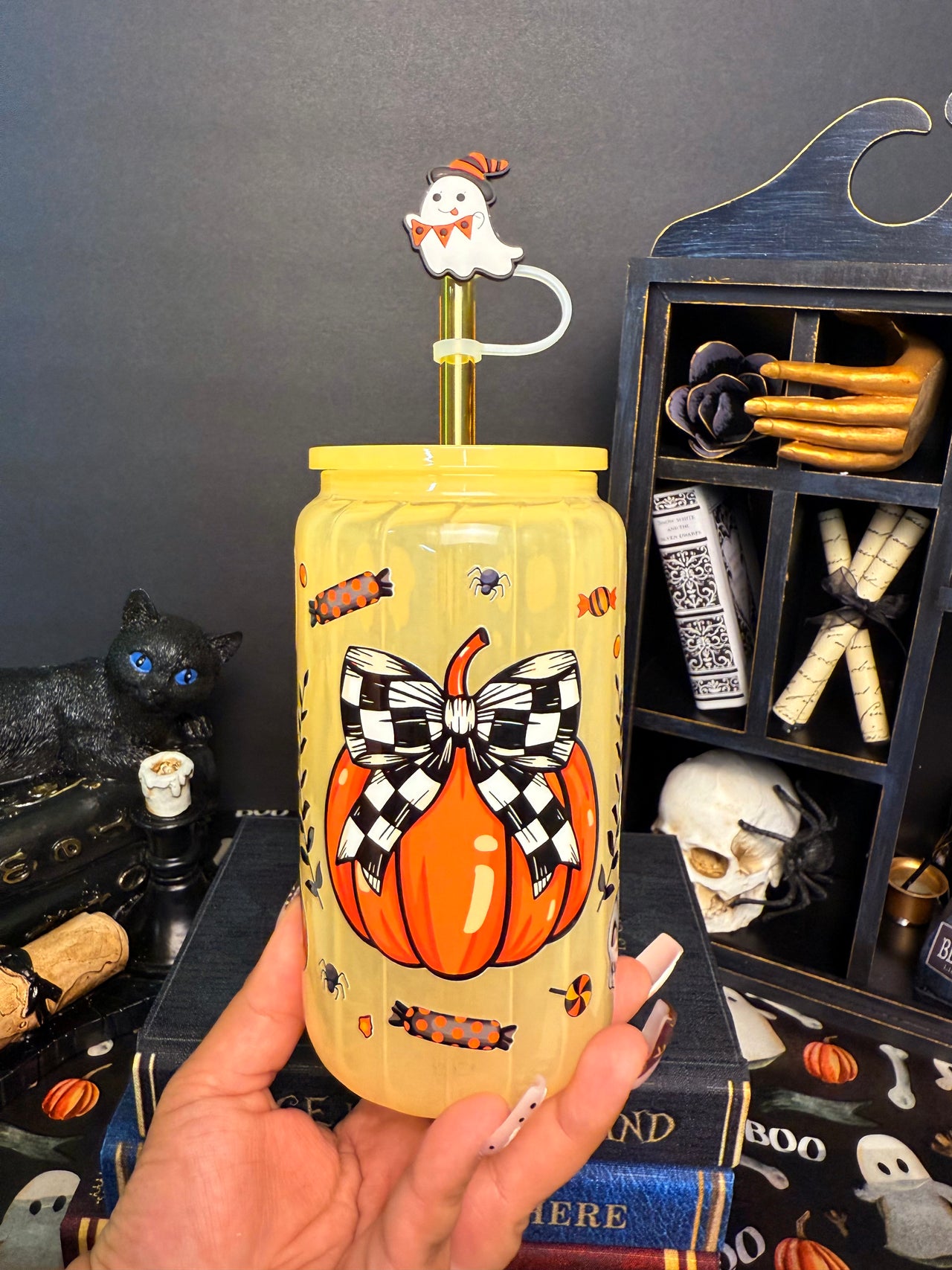 Pumpkin colorful 16oz can shape
