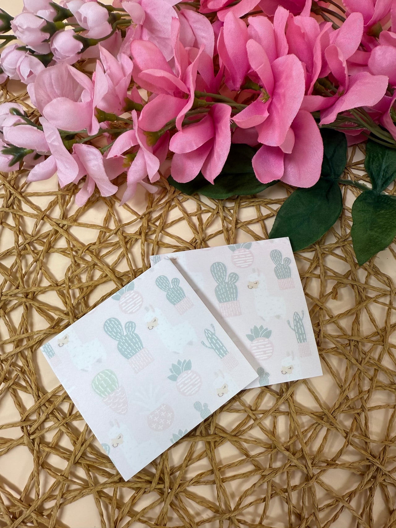 Llamas and plants sticky note set