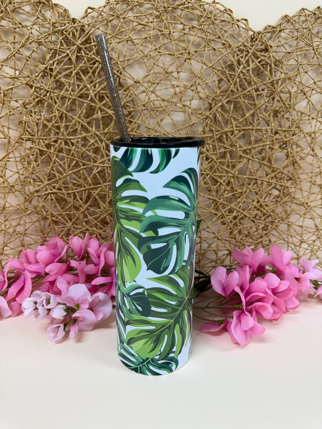 Monstera leaves tumbler