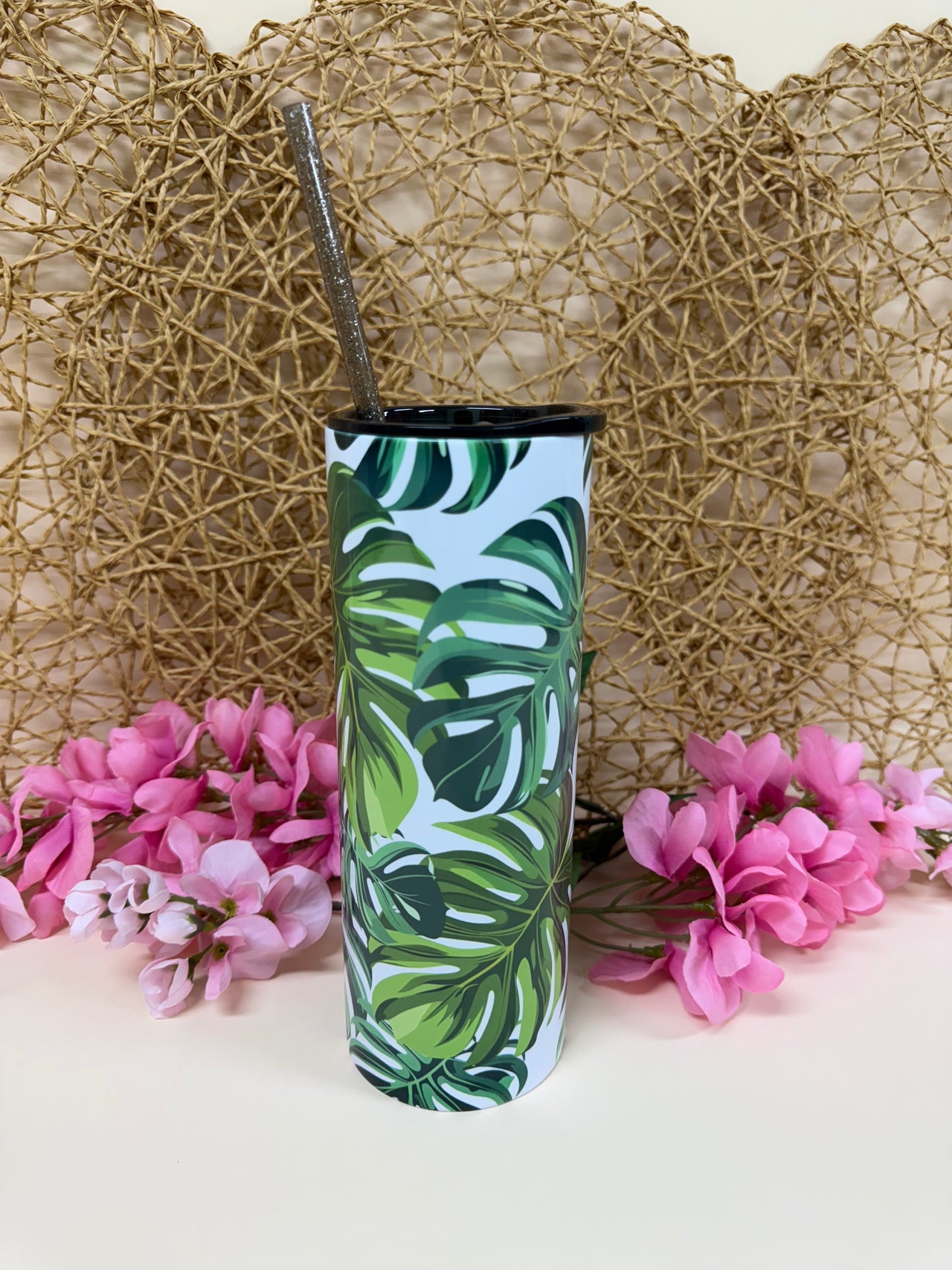 Monstera leaves tumbler