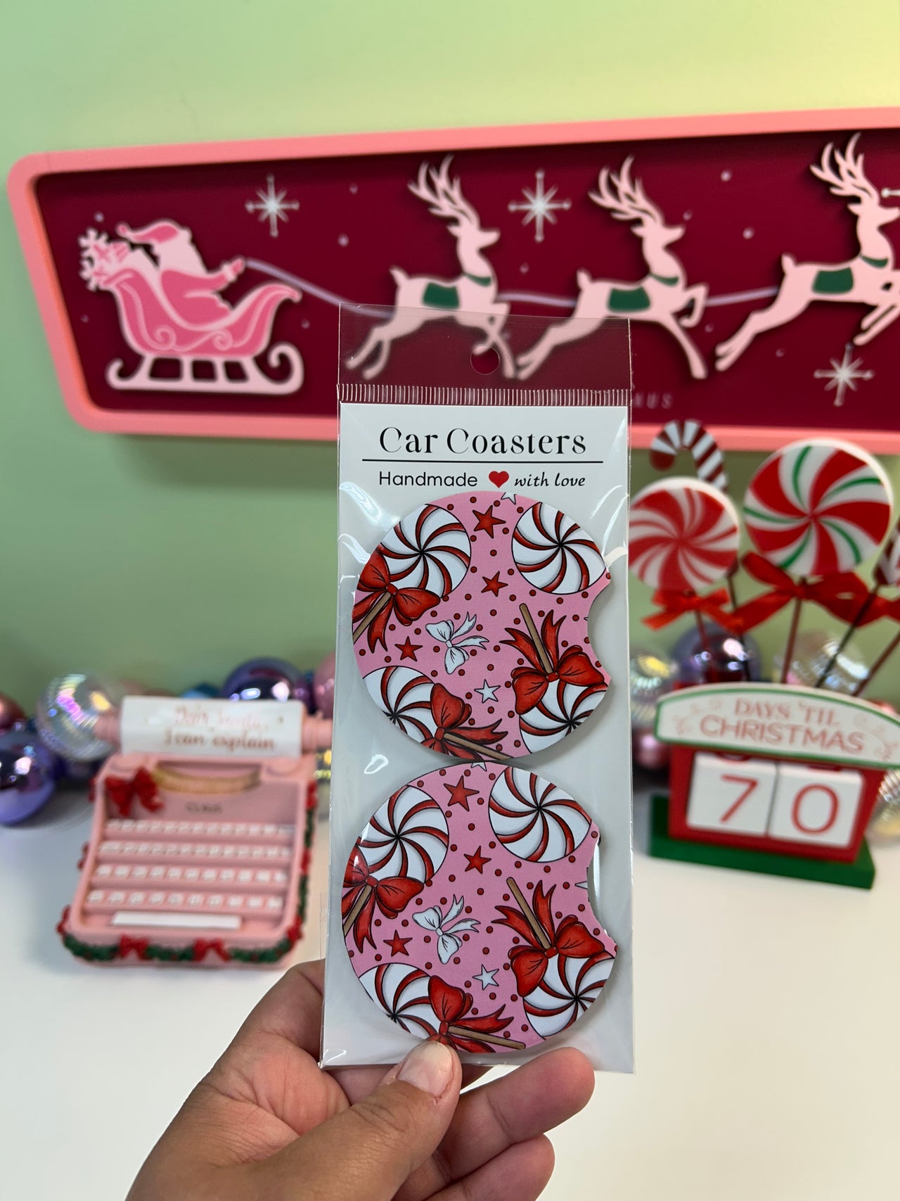 twist candy car coaster