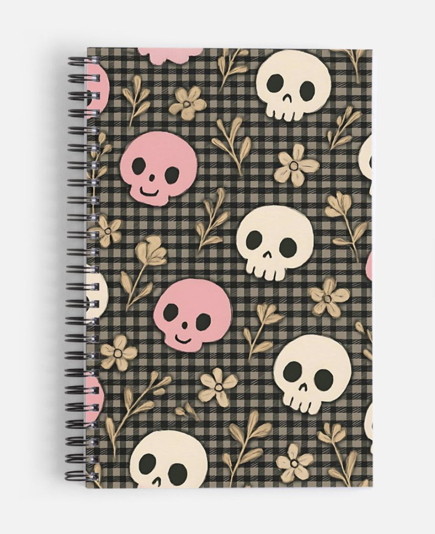 Cute skull notebook