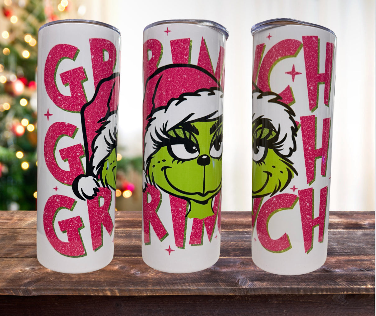 Grinch Grinch Grinch 20oz stainless steel skinny tumbler