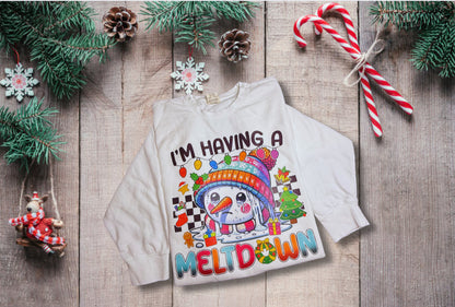 Having a meltdown Unisex Lighweight Cotton Crewneck Sweatshirt comfort colors