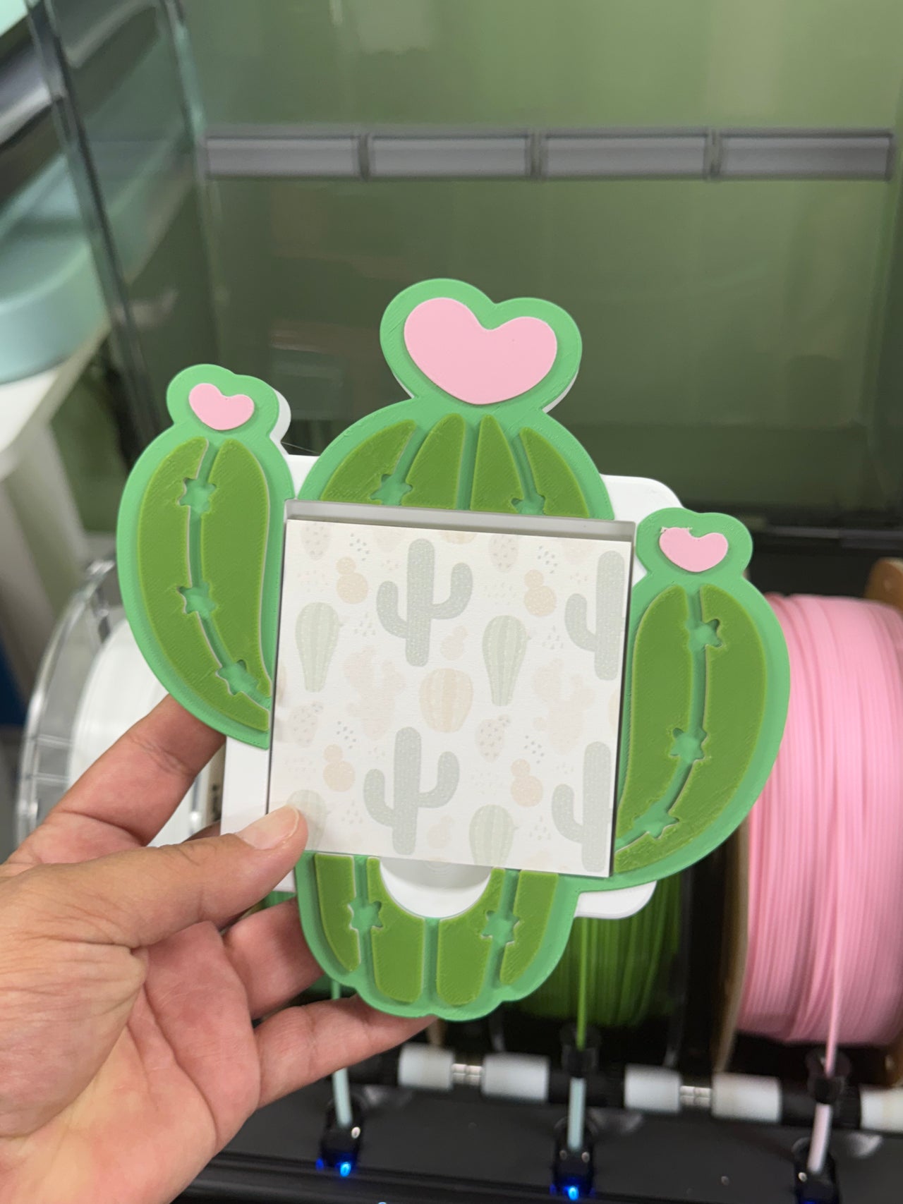 Succulent sticky note holder