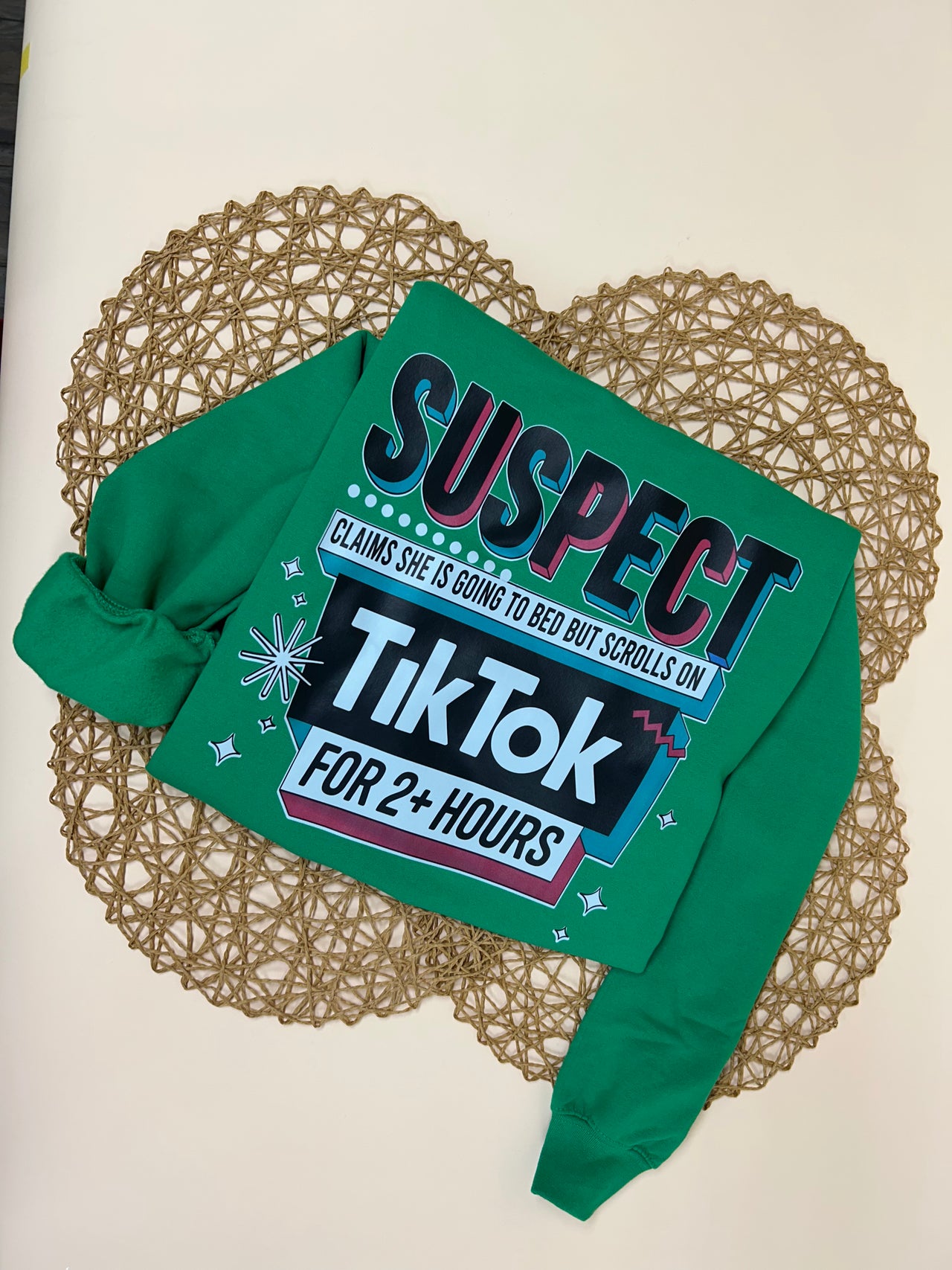 Tik tok crew neck