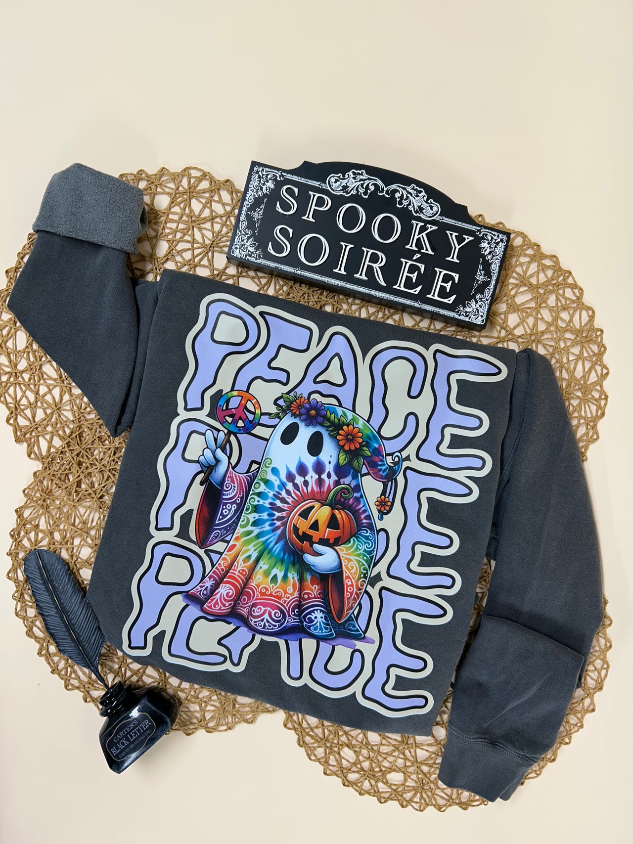 Peace Halloween crew neck