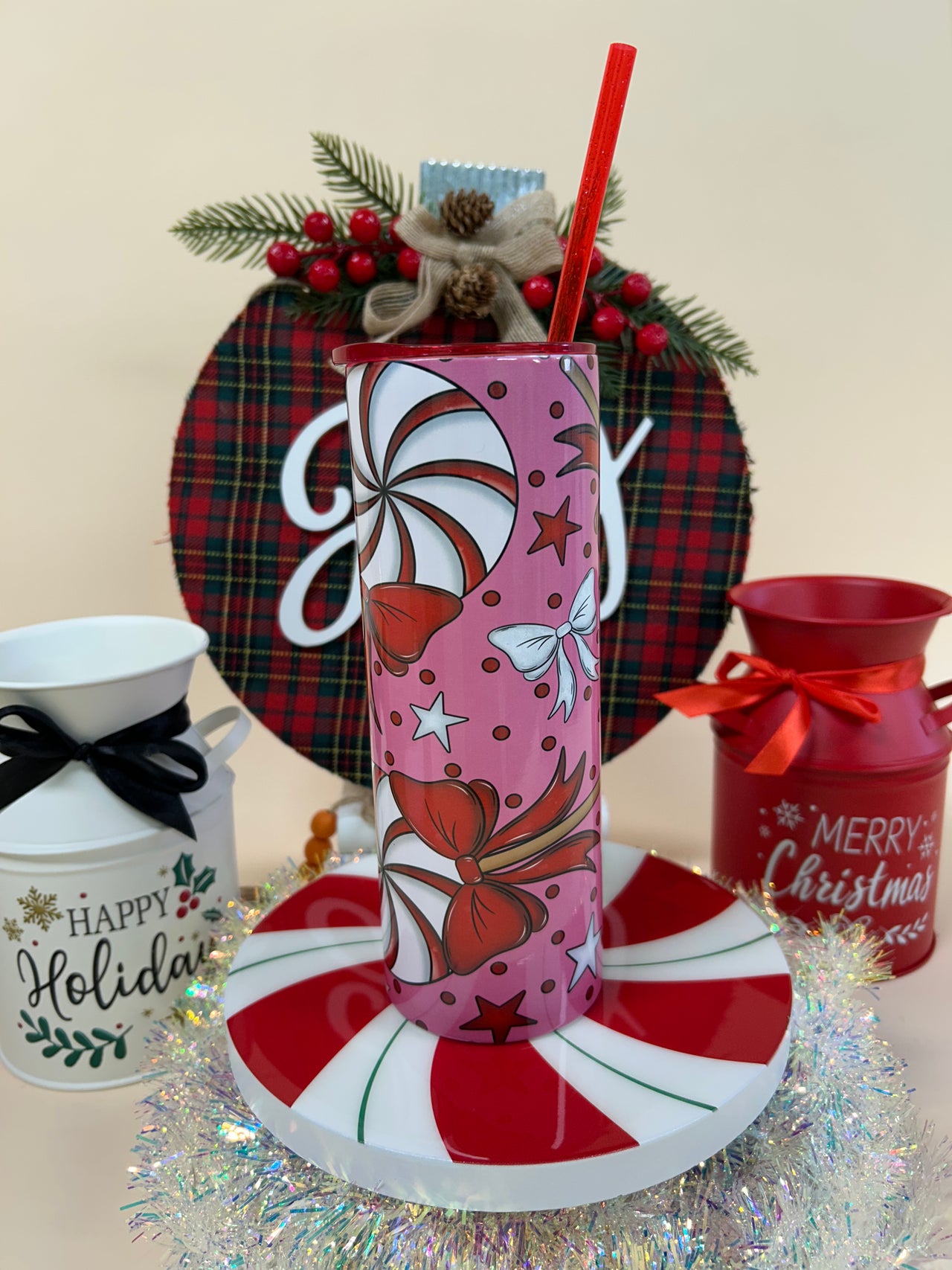 Christmas lollipop tumbler