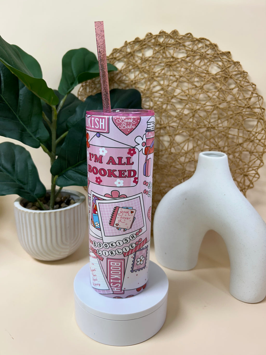 I'm all booked girlie tumbler