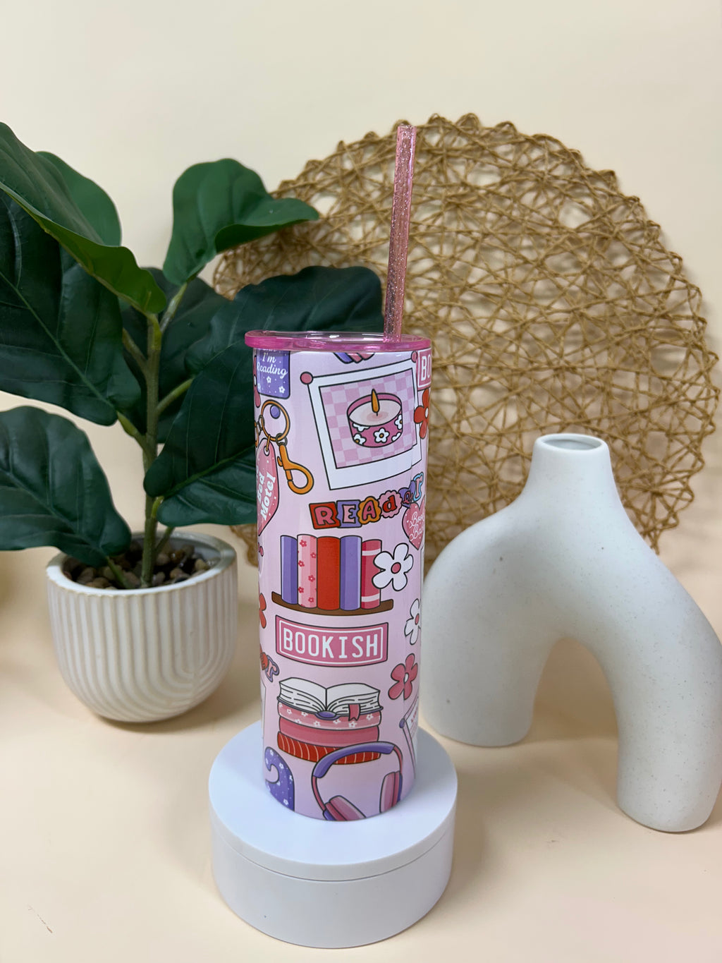 I'm all booked girlie tumbler