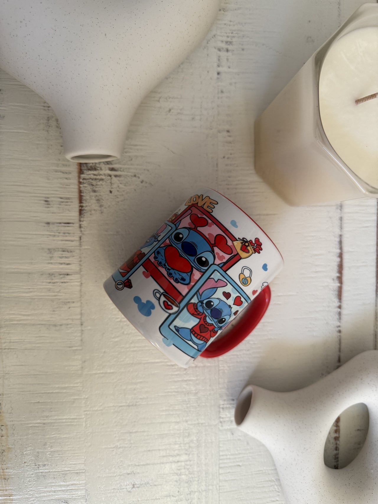 Blue Alien Hearts Mug