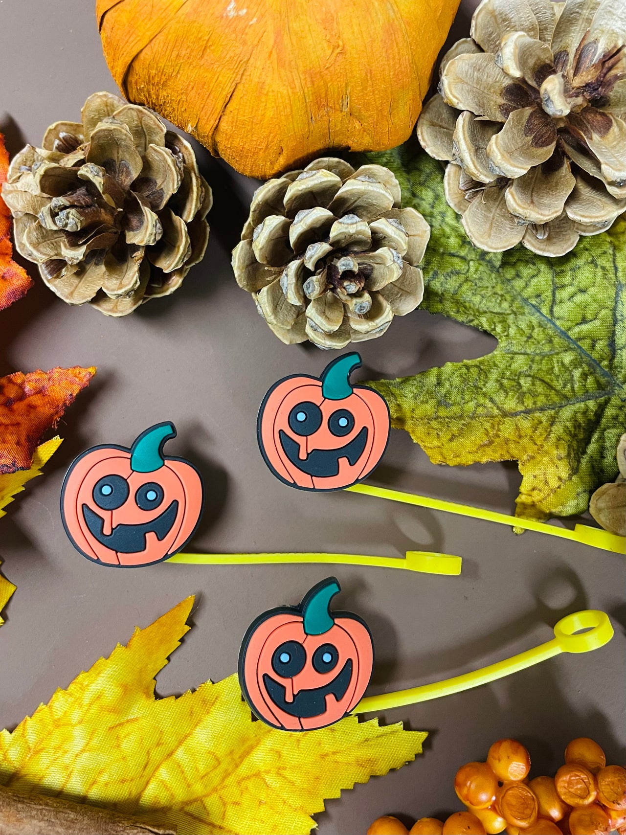 Pumpkin 7-8mm straw topper