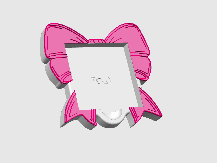 coquette bow 3D sticky note