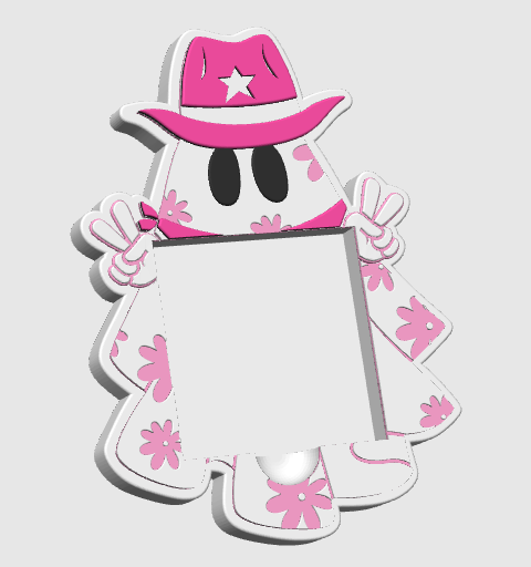 Cowgirl Ghoul 3D sticky note holder