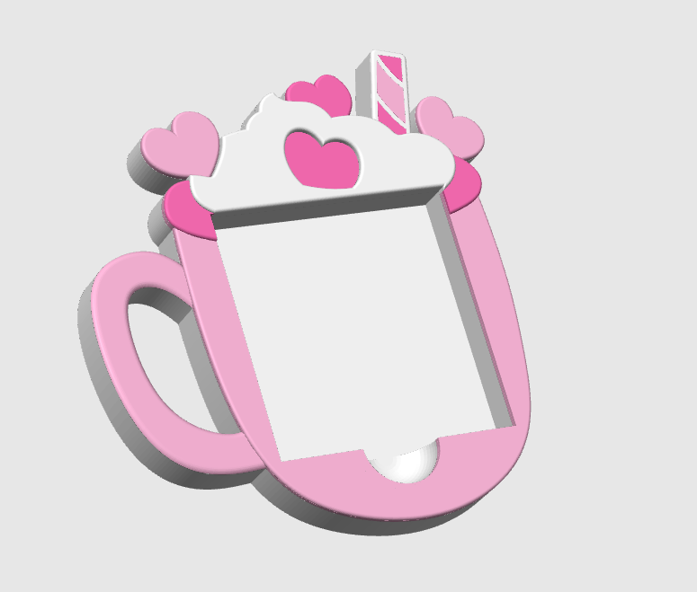 cute coffee mug 3D sticky note holder