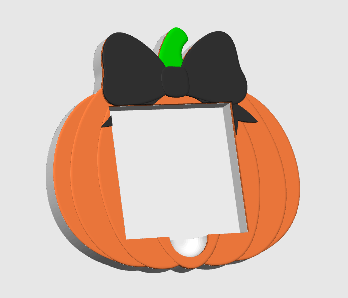 pumpkin bow 3D sticky note holder