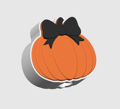 pumpkin bow 3D straw topper